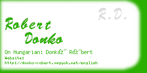 robert donko business card
